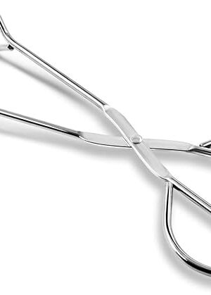 9-Inch Heavy Duty Stainless Steel Kitchen Tongs - Comfortable Ergonomic Grip, Scissor Design, Heat Resistant for BBQ and Cooking