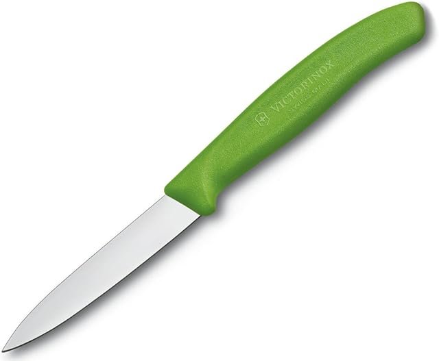 Victorinox 3.25 Inch Swiss Classic Paring Knife with Straight Edge, Spear Point, Green