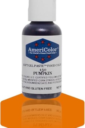 AmeriColor, Pumpkin, 0.75 Ounce Bottle, Soft Gel Paste Food Color