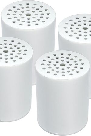 4 Pack 15 Stage Shower Filter Replacement Cartridge, Shower Filter For Hard Water, Universally Compatible With Any Similar Design, Shower Water Softener with High Output