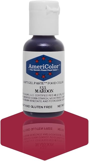 Americolor Soft Gel Paste Food Color, 75-Ounce, Maroon