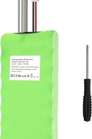 3.0Ah 25.2V Lithium-Ion Replacement Battery for Eureka RapidClean Pro Lightweight Cordless Vacuum, NEC180/NEC185 Battery