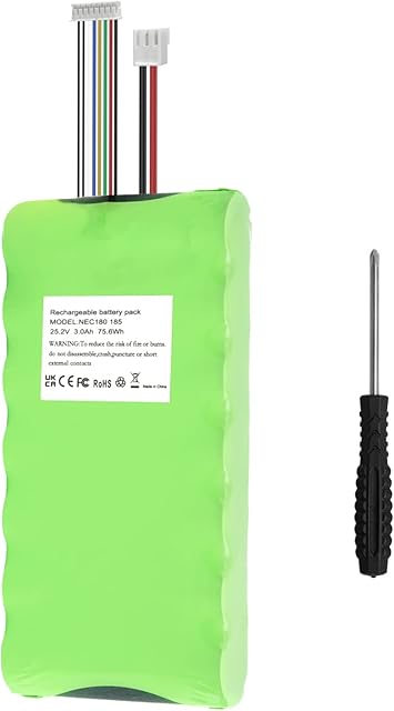 3.0Ah 25.2V Lithium-Ion Replacement Battery for Eureka RapidClean Pro Lightweight Cordless Vacuum, NEC180/NEC185 Battery