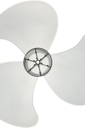 VOSAREA Plastic Fan Blade Replacement: 3 Leaves Household Standing Fan Leave Replacement with Nut Cover for Standing Pedestal Table Style