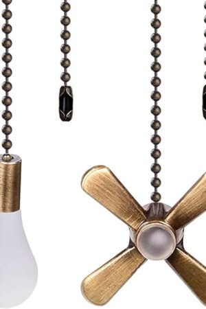 Ceiling Fan Pull Chains 13.6 Inches Fan Pulls 2 Pcs Ceiling Fan Pull Cord Fan Pull Set for Ceiling Fan Light and Lamps