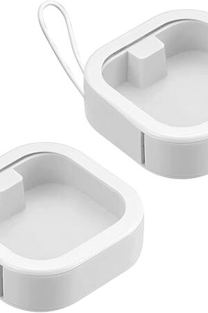 2 Pcs Hair Tie Organizer, Portable Hair Accessory Storage Containers Small Stackable Hair Ties Qtip Travel Holder Cotton Swab Dispenser Hair Accessories Organizer Box (2PCS,white)