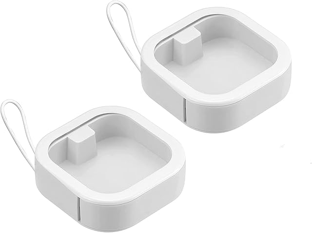 2 Pcs Hair Tie Organizer, Portable Hair Accessory Storage Containers Small Stackable Hair Ties Qtip Travel Holder Cotton Swab Dispenser Hair Accessories Organizer Box (2PCS,white)