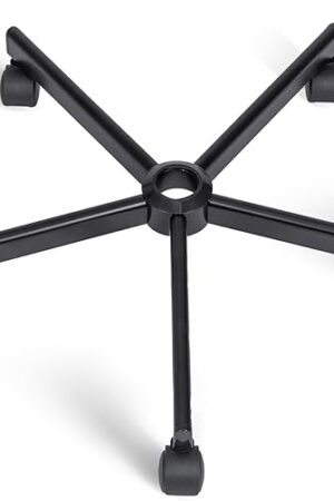 Criss Cross Home Office Swivel Chair Base – Durable, Steady and Easy Installation – Perfect for Criss Cross and Cross Legged Chairs with Replacement Casters (Black,Base+Wheel)