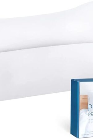 Waterproof Pillow Protector Body Size 2 Pack, Body Pillow Cover with Zipper 21"x 55" Pillow Protector Pillow Covers Encasement Pillow Case White