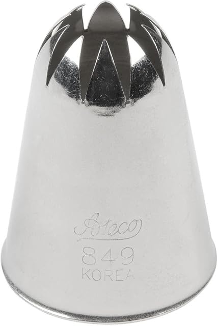 Ateco # 849 - Closed Star Pastry Tip .69'' Opening Diameter- Stainless Steel by Ateco