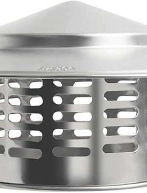 6" Round Chimney Caps, Stainless Steel Chimney Cap with Screen, 6 Inch Stove Pipe Cap Chimney Cover for All-Round Chimney Protection, 6 Inch Chimney Cap Roof Vent Cap Rain Caps for Outside