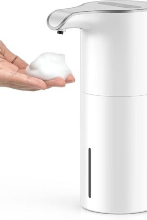 YIKHOM Automatic Foaming Soap Dispenser, 7-Level Adjustable Touchless Dispenser Electric, Rechargeable Foam Hand Soap Dispenser for Bathroom Kitchen, 13.5 oz/450mL