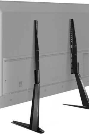 Black Universal TV Stand Tabletop for 27 to 65 inch LCD Flat Screen TV,Max VESA 800 x 400mm, Height Adjustable TV Base Holds up to 88lbs