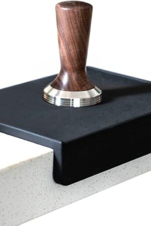 watchget Espresso Tamping Mat, Coffee Tamper Mat, Black Food Grade Silicone Pad, 8Inch X 6Inch Coffee Tamping Mat, Portafilter Mat For Barista Espresso Machine Accessory, Waterproof and Heat Resistant