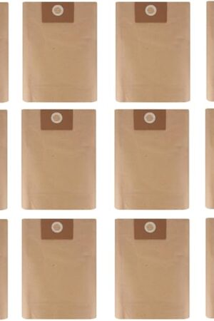 25-1230 Shop Vac Bags for Stanley 4-5 Gallon Wet/Dry Vacuums SL18129, SL18130, SL18130P - Disposable Dust Bags Replacement（12Pcs）