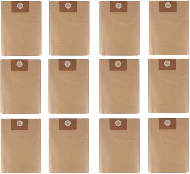25-1230 Shop Vac Bags for Stanley 4-5 Gallon Wet/Dry Vacuums SL18129, SL18130, SL18130P - Disposable Dust Bags Replacement(12Pcs)