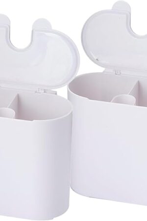2 Pack Wall Mounted Holder for Clorox Toilet Wand, Compatible with Clorox Toilet Wand Holder only, White, Place on Both Sides