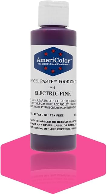 Americolor Soft Gel Paste Food Color, 4.5-Ounce, Electric Pink