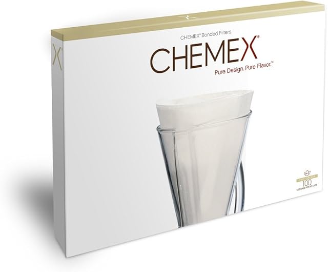 Chemex Bonded Filter - Half Moon - 100 ct - 2 Pack - Exclusive Packaging