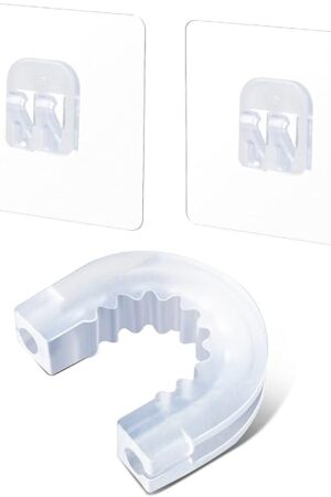 YeeBeny Bathroom Shower Caddy Connector with 2pcs Adhesive Sticker, Simple Household Items, Hook Mount for Shower Caddy Basket Bathroom Shelf Compatible with Zenna Home, GeekDigg, Decobros