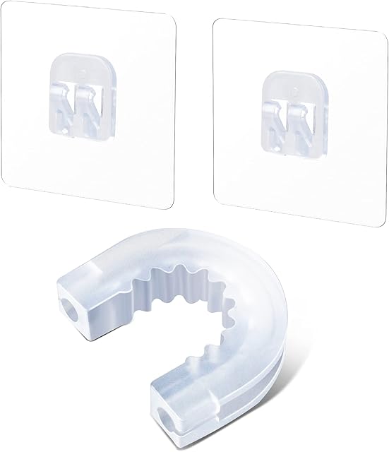 YeeBeny Bathroom Shower Caddy Connector with 2pcs Adhesive Sticker, Simple Household Items, Hook Mount for Shower Caddy Basket Bathroom Shelf Compatible with Zenna Home, GeekDigg, Decobros