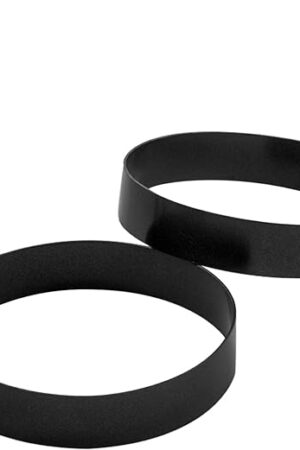 COTEY 3.5" Egg Rings Set of 2 with Silicone Handle, Large Ring for Frying Eggs, Round Mold for English Muffins - Griddle Cooking Shaper for Breakfast