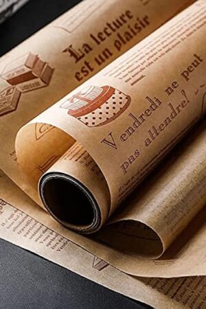 Baking Paper, High Temperature Resistant, Waterproof and Greaseproof, Non-Stick Baking Paper Roll for Cooking, Grilling, Steaming and Air Fryer, Brow 30cm x 8m/ 0.98 x 26.24 Feet