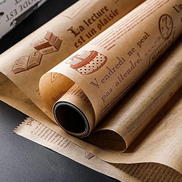 Baking Paper, High Temperature Resistant, Waterproof and Greaseproof, Non-Stick Baking Paper Roll for Cooking, Grilling, Steaming and Air Fryer, Brow 30cm x 8m/ 0.98 x 26.24 Feet