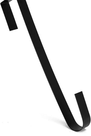 Wreath Hanger, 15" Wreath Hangers for Front Door, Indoor or Outdoor Over The Door Wreath Hook Hanger for Easter Spring Halloween Xmas Wreath Decorations, Steel Material, 20lb Load Bearing