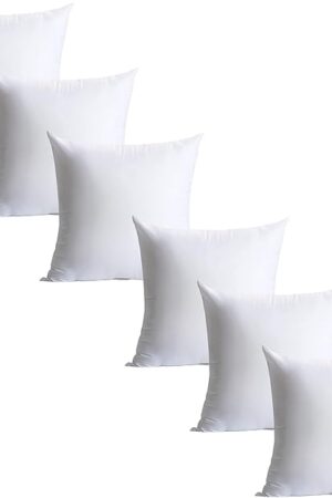 18 x 18 inches Pillow Inserts, Set of 6 Hypoallergenic Brushed Microfiber Liner Down Alternative Filled Square Cushion Throw Pillow