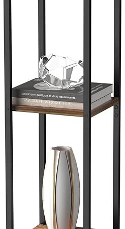 10" Wide Square Drink Table with Adjustable Feet - 3-Tier Small Side Table for Apartments, Balcony & Office | Space-Saving, Lightweight & Multi-Functional (Plants, Books, Drinks)