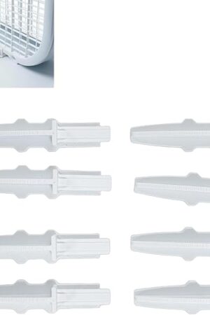 8PCS Box Fan Feet Accessories Compatible with Lasko 20" Box Fan Feet - White (Anti-Tip Foot Set Accessory)