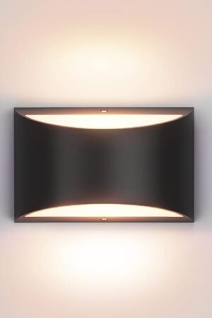 Aipsun Black Modern LED Wall Sconce Indoor Wall Lights 1 Pack Hardwired Up and Down Wall Mount Light for Living Room Bedroom Hallway Corridor Conservatory Warm White 3000K(with G9 Bulbs)