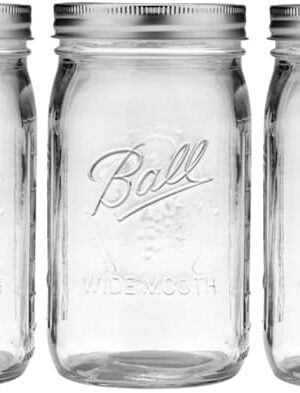 Ball Mason Jar-32 oz. Clear Glass Wide Mouth - Set of 3