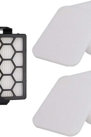 1 HEPA Filter & 2 Set of Foam Filters for Shark Navigator NV150 NV251 NV255 & Zero-M ZU62 ZU62C ZU60 Upright Shark Vacuum Filter Replacement Part 1238FT60 1239FT60