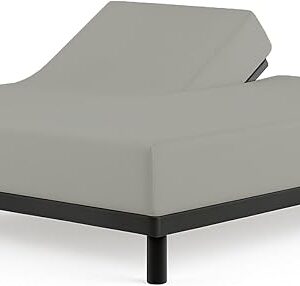 Cottingon 1 Piece Top Split King Fitted Sheet 100% Egyptian Cotton Light Grey