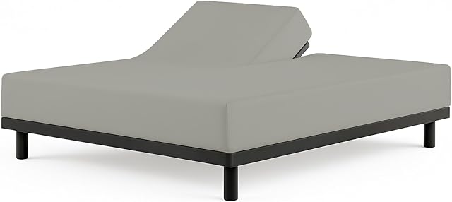 Cottingon 1 Piece Top Split King Fitted Sheet 100% Egyptian Cotton Light Grey