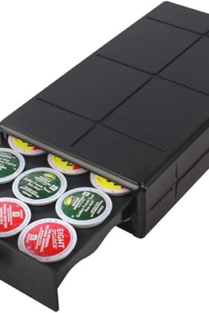 EVERIE Coffee Pod Holder Drawer Compatible with Keurig K Cup Pods (Holds 18 Pods)
