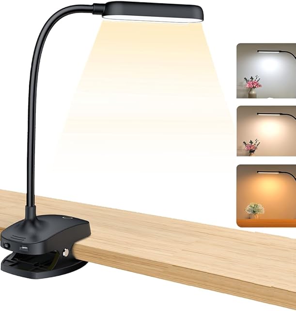 COLORLIFE Desk Lamp Clip On Light 7W