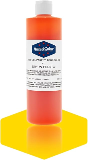 Americolor Soft Gel Paste Food Color, 13.5-Ounce, Lemon Yellow