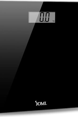 DMI Digital Talking Bathroom Scale, Sleek Tempered Glass, Clinically Accurate Measurements, Large LCD Screen, 440 lb. Weight Capacity
