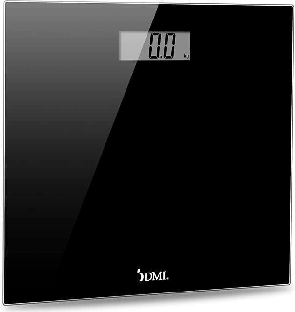 DMI Digital Talking Bathroom Scale, Sleek Tempered Glass, Clinically Accurate Measurements, Large LCD Screen, 440 lb. Weight Capacity