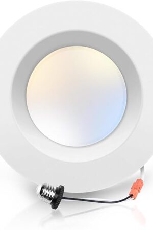 ECOELER 5/6 inch LED Recessed Lighting Can Lights 16.5W 2700K/3000K/4000K/5000K/6000K Selectable
