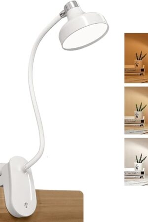 Clip On Clamp Light Rechargeable Desk Lamp 20 LED 3 Colors White Warm White Warm