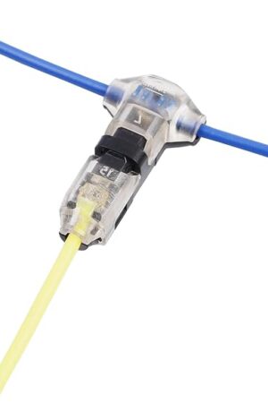 Brightfour Tap Wire Connectors - No Stripping, Solderless 3 Way 1 Pin, 12 Pack, 16-20 AWG