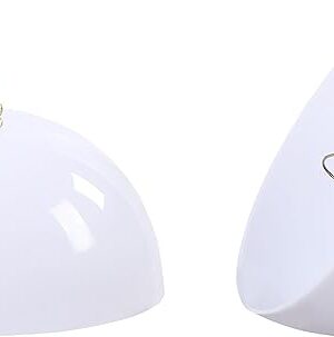 Aspen Creative 28008-15-2, Clip-on Dome Shade for A-Type Bulb Indoor Location Light Fixtures/White Finish, 7 5/8" Diameter x 4" Height, 2 Pack