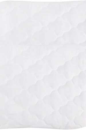 Bassinet Mattress Cover Compatible with Halo Bassinest Swivel Sleeper Bassinet Mattress Pad, 2 Pack, Microfiber, Waterproof and Soft, White