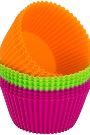 Webake Silicone Baking Cups 4.3 Inch Jumbo Reusable Cupcake Liners, Giant Cupcake Mold Non-stick Extra Large Muffin Pans Big Cupcake Holders (Pack of 12)
