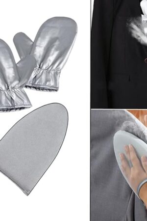 3 Pack Garment Steamer Ironing Gloves Mini Ironing Board Steam Resistant Gloves With Finger Ring Heat Resistant Garment Steamer Gloves For Garment Steamer Ironing Accessories