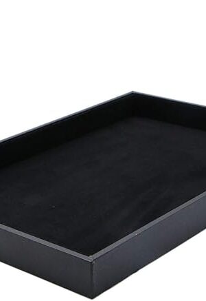Black Velvet Stackable Jewelry Tray Showcase Display Stackable Necklace Bracelet Ring Showcase Display Empty Plate